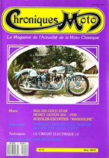 CHRONIQUES MOTO  9 BSA 500 Gold Star MONEY GOYON  LS5L SA KOEHLER ESCOFFIER