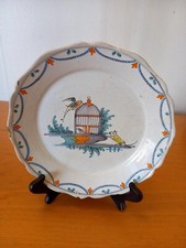 Assiette en faïence :Nevers