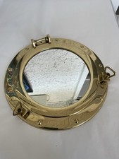 Miroir hublot nautique laiton brillant décoration murale/7274M10