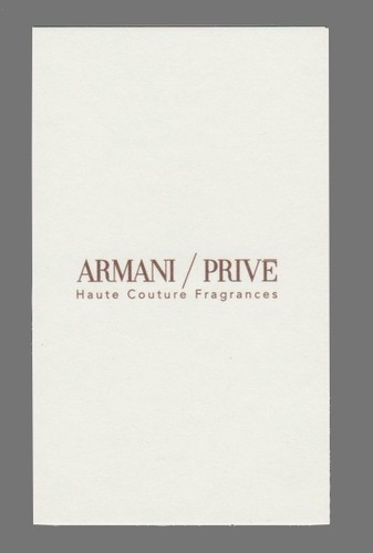 Carte publicitaire armani - publicitaire,