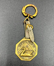 Porte-clé Citroën Rosalie en bronze doré – Logo Cygne – Très rare introuvable