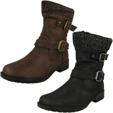 Bottes Mi-Mollet En Fourrure