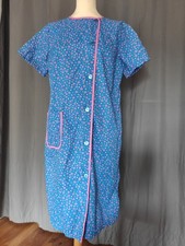 Blouse nylon bleue avec motifs fine Nylon Kittel T.48