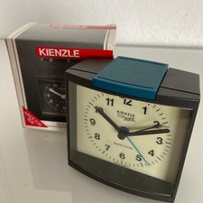 Réveil KIENZLE QUADRO vintage noir design, fabrication allemande 37/3101
