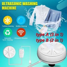 Mini Machine à Laver À Ultrasons Portable USB Turbine Camping Caravane Voyage