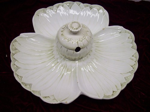 Vintage ceramic flower serving - ceramic,