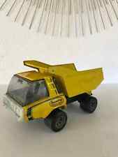 10⚜️ Ancien Jouet Camion Benne Joustra Goliath en Tôle Jaune Engin De Chantier