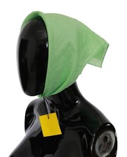 Foulard carré en lin vert