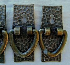 2 Lot Antique Hammered Brass