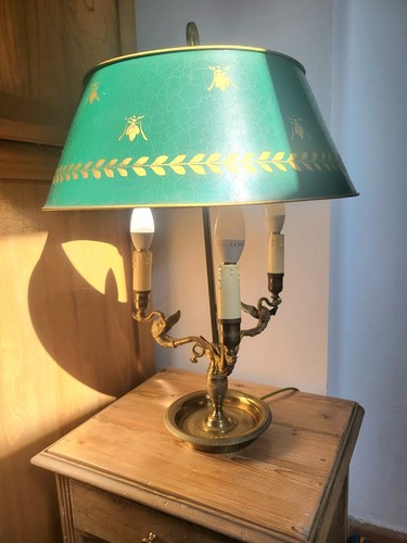 Lampe bouillotte bronze doré - lampe,