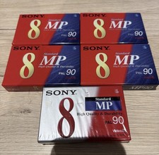 Lot 5 Cassettes VIDEO 8 MP SONY 90 PAL SCELLÉ NEUF