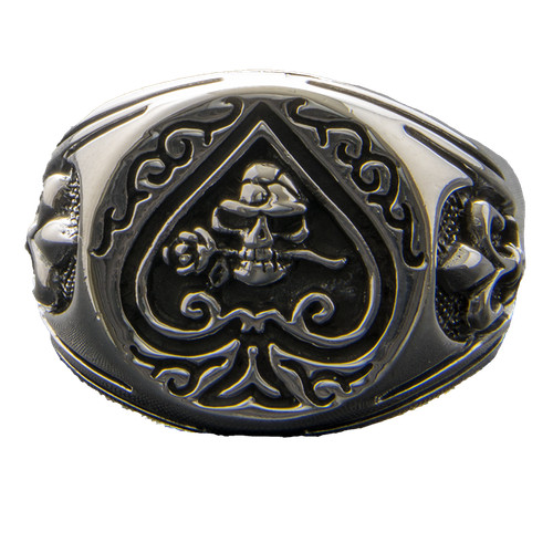 Bague skull ace - ace, spades