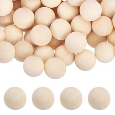 50 pièces billes bois 6mm non