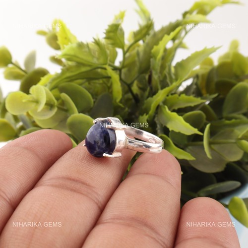 Sodalite pierre 925 argent - pierre,