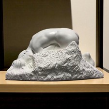Sculpture Danaïde Rodin style art moderne – statue décorative blanche 16,5 cm