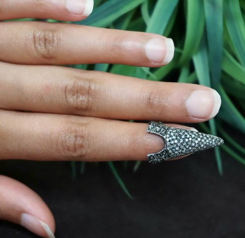 Bague clou diamant naturel - bague, en