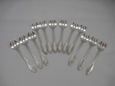 Saglier Frères, 12 fourchettes à huîtres, Métal argenté, Excellent état