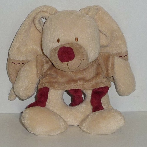 Doudou hochet lapin nicotoy - doudou,