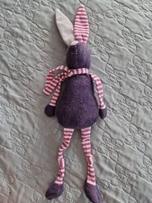 Doudou lapin violet prune rose