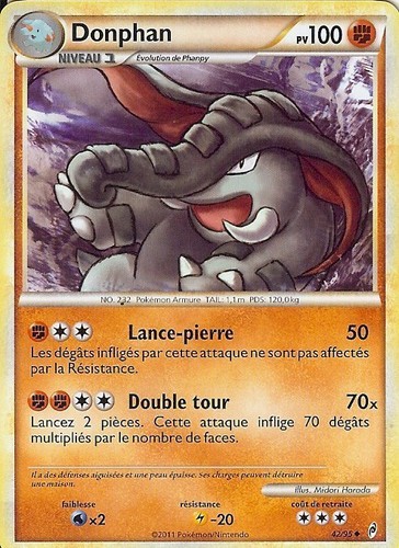 Carte pokemon donphan - carte, "