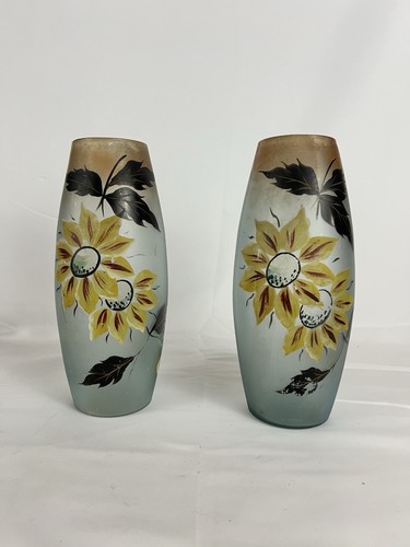 Paire vases émaillés - paire,