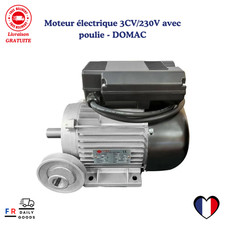 Moteur électrique 3CV/230V avec poulie - DOMAC
