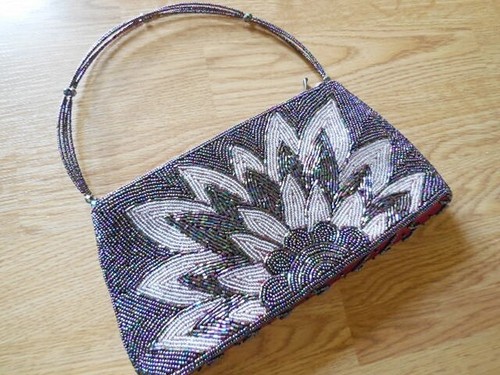 New women purple beaded - new,