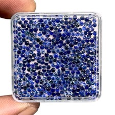 VVS 25 Pcs Saphir Bleu Naturel 1,7 Mm Rond Taille Diamant Gemmes Libres Lot