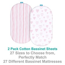 Bassinet fitted sheets 100 - sheets, 100%
