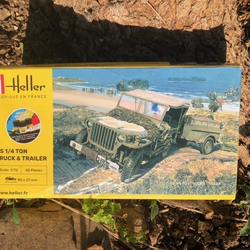 Diorama jeep et remorque - jeep,