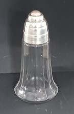 Sucrier en métal argenté et verre