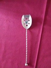 1 cuillère a glaçon et a cocktail métal argenté dixi