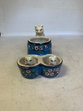 MOUTARDIER CHAT EMAUX DE LOUVIERE