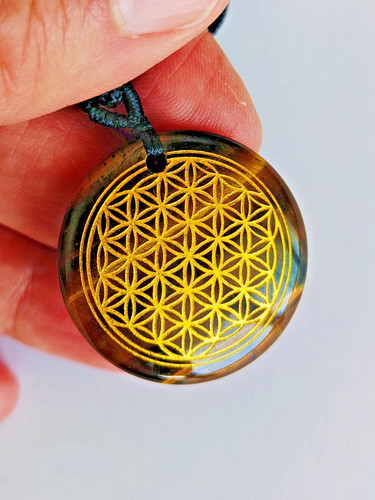 Pendentif fleur vie - en, œil