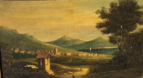 Tableau ancien paysage - tableau,