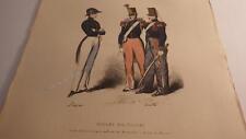 1850.écoles Saint Cyr Saumur (gravure en couleurs  .uniforme militaire).