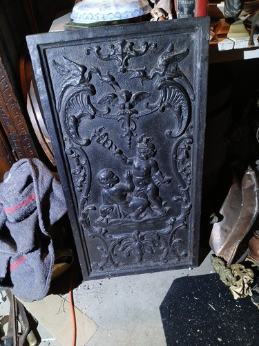 Plaque cheminee ancienne - plaque, de