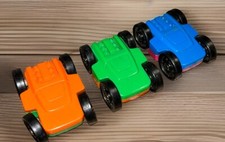 Vintage Fisher Price Lot De 3 Petites Voitures Pour Circuit Ancien