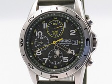 Montre Homme Seiko Chronographe 7T92-0AD0 Militaire Cadran Vert 100M...