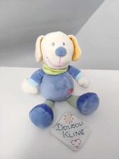Peluche/Doudou Chien Bleu Rayé Bandana Vert Jaune Coeur Rose Fleur Rouge Nicotoy