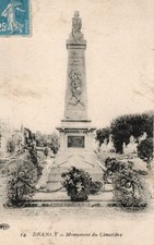 CPA DRANCY MONUMENT DU CIMETIERE/ECRITE/0BLITEREE