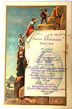 SUPERBE MENU 1904 - PAQUEBOT OCÉANIEN  1 ère - MESSAGERIES MARITIMES - ÉGYPTE