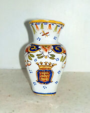 Pichet pot à crème en faïence de Desvres signé MG- Lion-S/Mer Blason Normandie