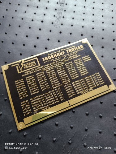 Plaque identification de - plaque,