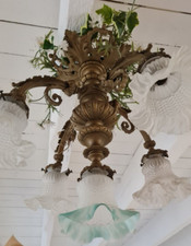 ANCIEN LUSTRE BRONZE 1900