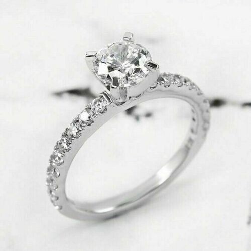 Bague fiançailles blanche - bague,