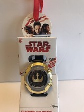 Star Wars LCD Kids Watch Digital with Flashing Lights- Black Band -New