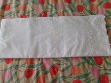 draps blanc coton broderie sur revers 35cm, 2 places, 220x240cm