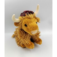 Peluche buffle marron béret écossais - 20070