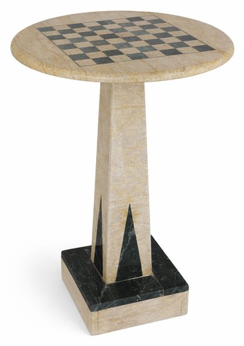 Runderv table antique marbre - table,